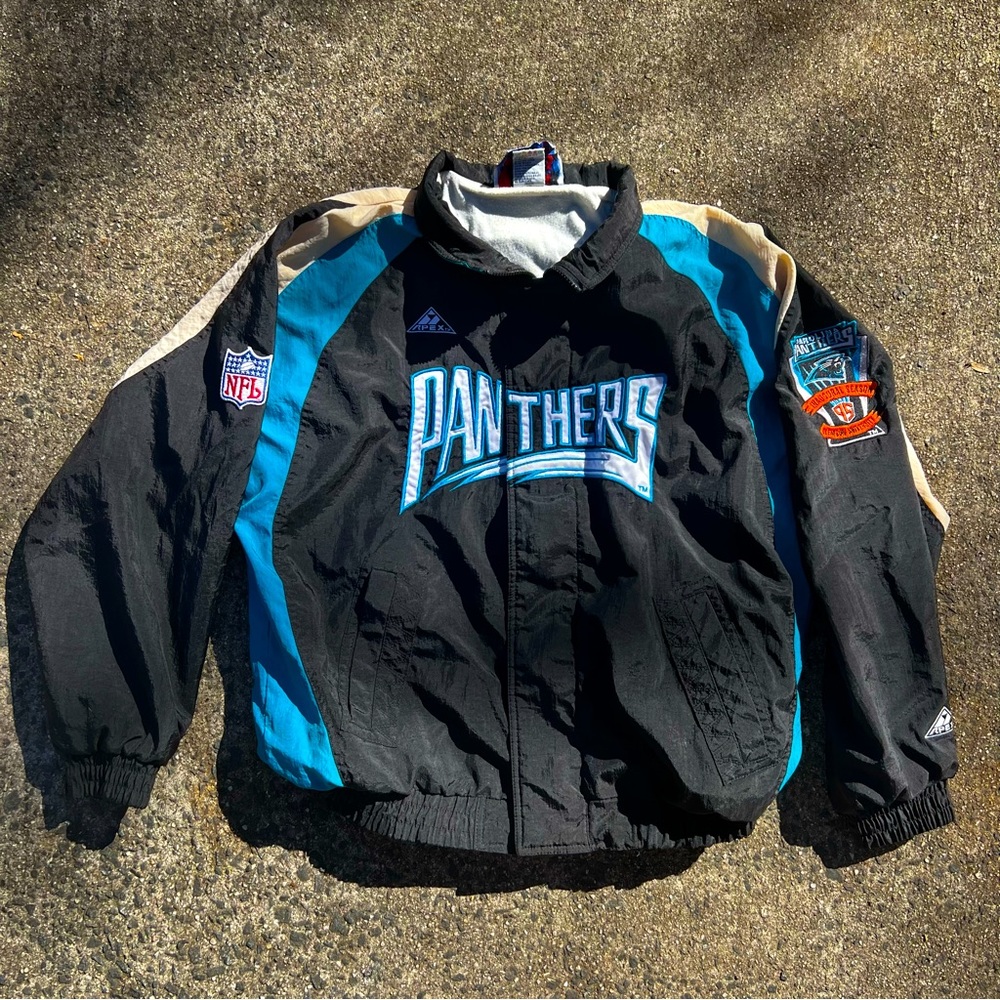 Extremely Rare! Vintage 1995 Carolina Panthers Inaugural Season Apex Windbreaker